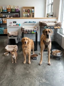 Comparison of costs for different dog sizes.