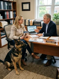 Insurance planning for guard dog owners.