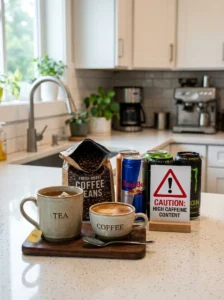 Coffee and caffeine products are toxic to dogs.