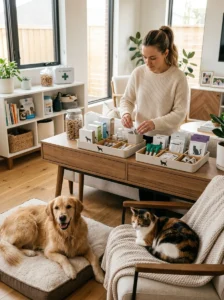 Flea prevention for dogs and cats in a multi-pet household.