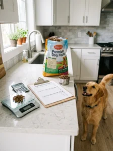 Quick reference guide for feeding your dog.
