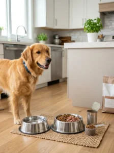 Quick reference for choosing wet or dry dog food.