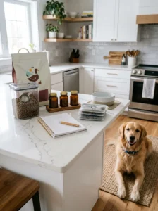 Quick reference guide for managing a dog's sensitive stomach.