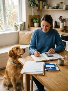 Planning veterinary vaccination costs for a dog.