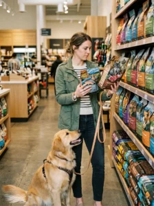 Dog food marketing influencing a grain-free diet decision.