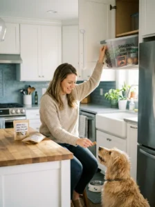 Safely preventing dogs from eating toxic foods.