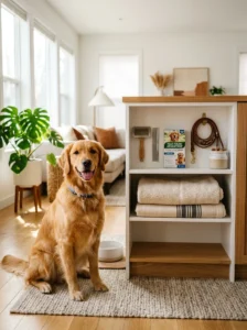 Year-round flea and tick prevention routine for a dog.