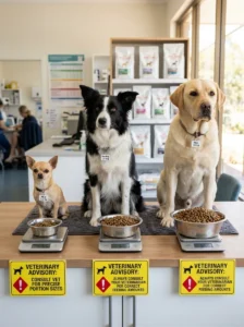 Dog size affects the severity of food poisoning risks.