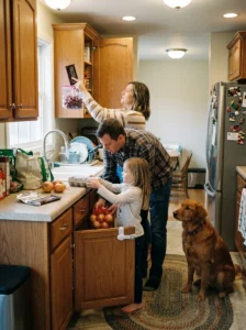 Keeping dangerous foods safely away from dogs.