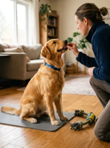 Using small treats strategically during dog training and weight management.