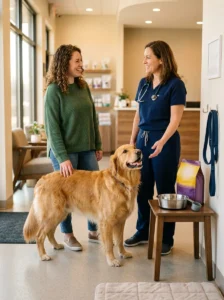 Healthy body condition supporting a dog's long-term health.