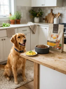 Eggs can be included as an ingredient in commercial dog food.