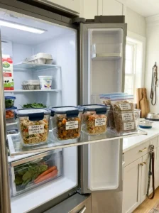 Proper storage of homemade dog food.