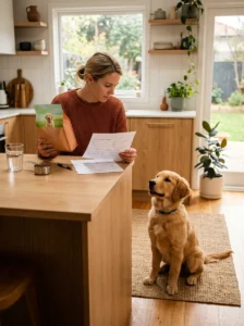 Considering a puppy's individual growth instead of relying only on food bag age guidelines.