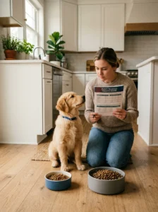 Understanding the risks of switching a puppy to adult food too early or too late.