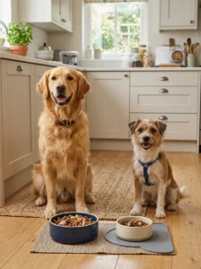 Separate low-calorie treat portions for dogs with different weight needs.