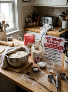 Raw yeast dough can be dangerous for dogs.