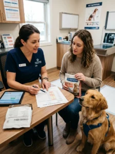 Veterinarian discussing when a grain-free diet may be appropriate.
