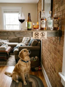 Alcohol should never be given to dogs.
