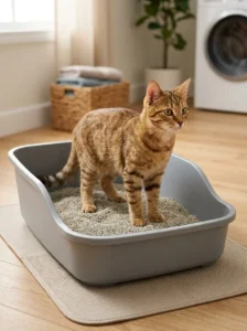 Choosing an appropriately sized litter box as a kitten grows