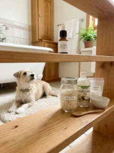 Tea tree oil kept away from dog shampoo ingredients for safety