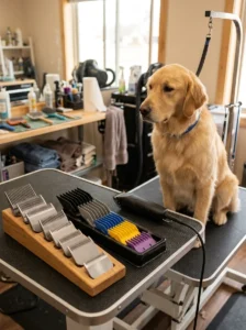 Different dog clipper blade sizes for various coat lengths