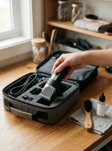 Cleaning and storing dog clippers properly after grooming