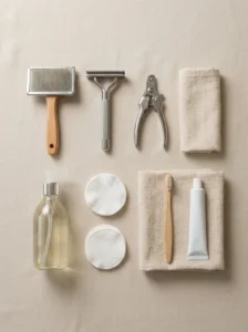 Essential tools for a basic home dog grooming kit