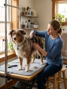 Correcting an uneven dog haircut after a clipping mistake