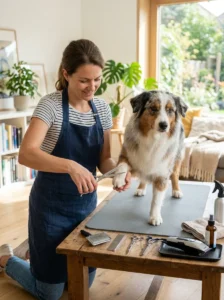 Home dog clipping for convenient routine grooming and cost savings