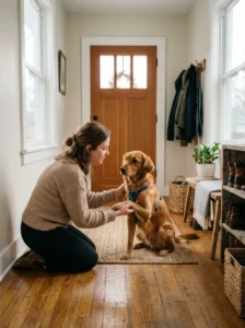 Helping a sensitive dog become comfortable with paw handling