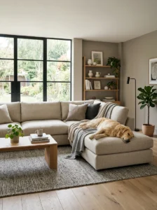 Durable sectional sofa that works well for homes with dogs