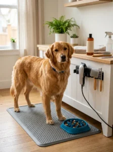 Situational dog grooming tools selected for a dog's individual care needs