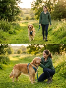 Protecting a dog's eyes during outdoor activities.