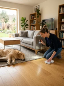 Overlooked areas in a home where pet hair gradually accumulates