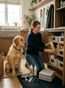 Preparing dog grooming supplies ahead of seasonal changes