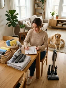 Seasonal deep-cleaning setup for managing overlooked pet hair around the home