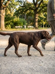 Dog maintaining healthy muscle through regular exercise for joint support