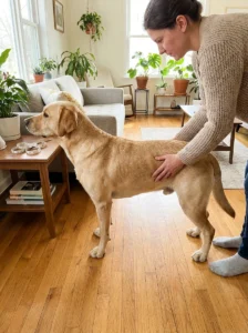 Healthy-weight dog supported through proper weight management