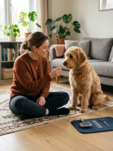 Starting grooming training at an anxious dog's current comfort level