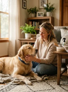 Building trust with a dog through gentle positive everyday interactions