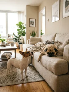 Pug and Jack Russell Terrier showing different small dog personalities.